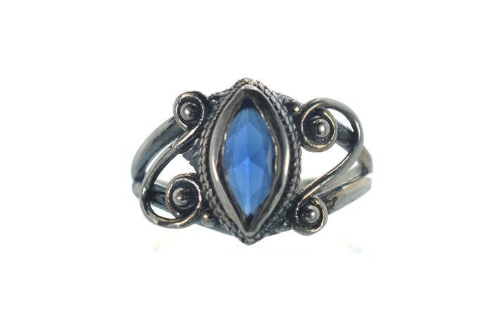 Ασημένιο 925 δαχτυλίδι με μπλε ζιργκόν
