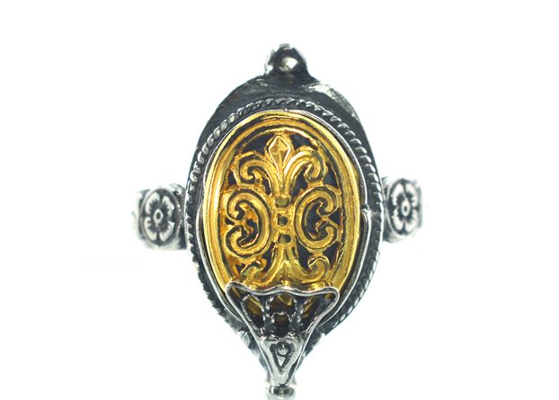 Επιχρυσωμένο 925 βυζαντινό δαχτυλίδι