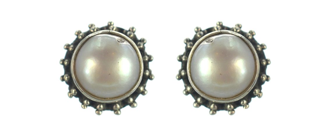Ασημένια 925 σκουλαρίκια με μαργαριτάρι
