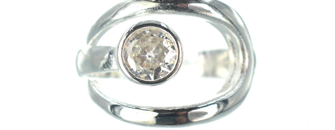 Ασημένιο 925 δαχτυλίδι με ζιργκόν